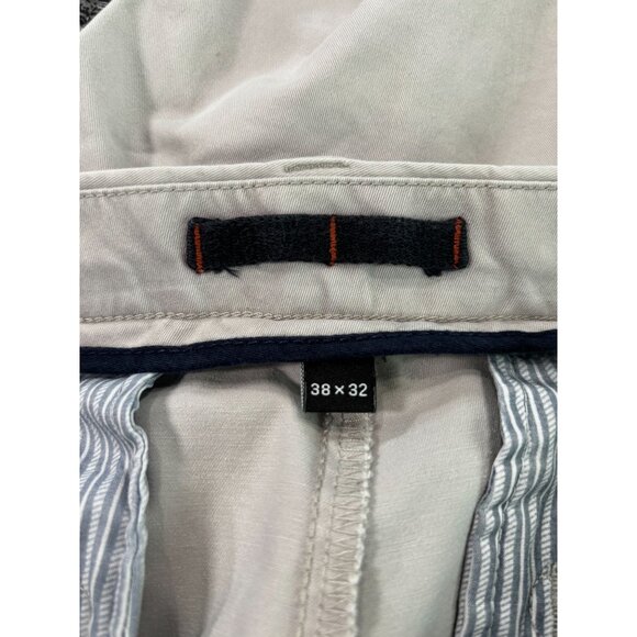 Kirkland Signature Mens Chino Pants 38x32 Beige Cotton Blend Stretch Classic Fit - Picture 3 of 10